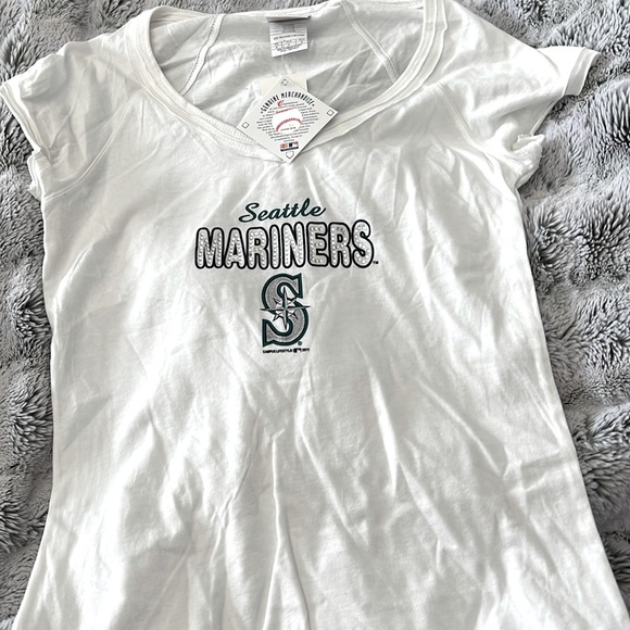 Genuine Merchandise Tops - NWT Seattle Mariners Women's with Bling Short Sleeve Shirt